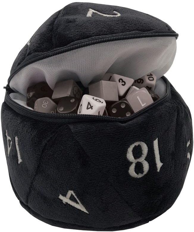 Ultra Pro-D20-Borsa per Dadi in Peluche, Colore Nero