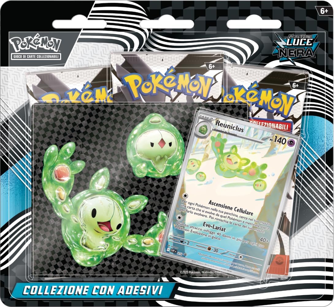 Pokémon Scarlatto e Violetto Luce Nera (Reuniclus) - Collezione con adesivi
