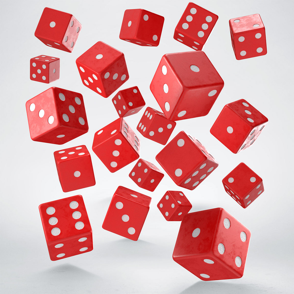 FULL PACK OF D6S: RED&WHITE