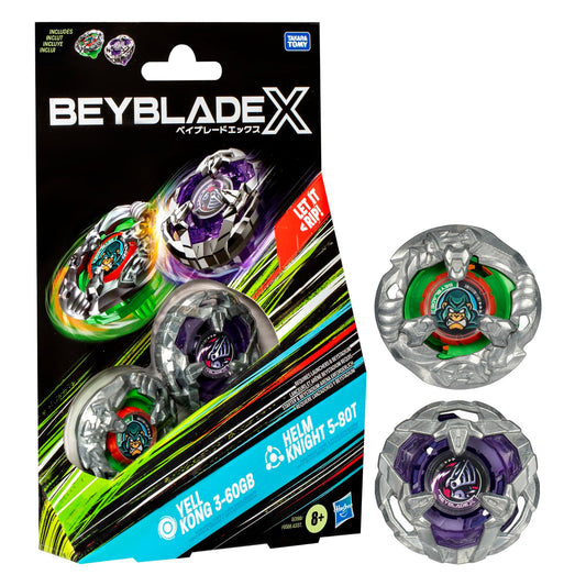 Beyblade X Yell Kong 3-60GB and Helm Knight 5-80T - LANCIATORE NON INCLUSO