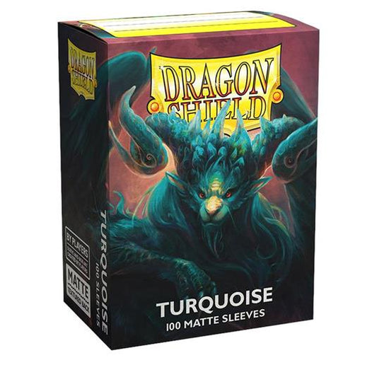 100 STANDARD SIZE MATTE SLEEVES - TURQUOISE