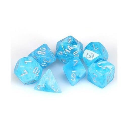 SET 7 DADI POLIEDRICI MINI - LUMINARY SKY/SILVER