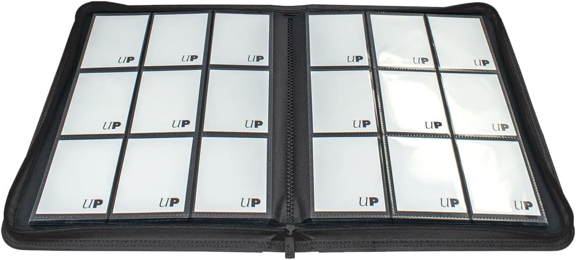 VIVID ZIPPERED 9-POCKET PRO-BINDER - BLACK