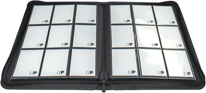 VIVID ZIPPERED 9-POCKET PRO-BINDER - BLACK