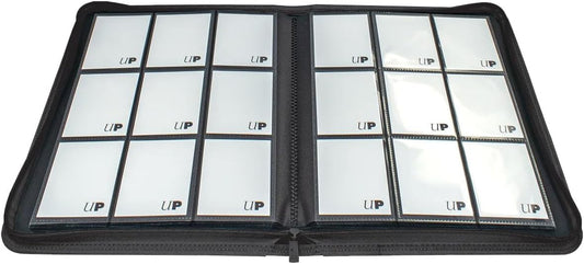 VIVID ZIPPERED 9-POCKET PRO-BINDER - BLACK
