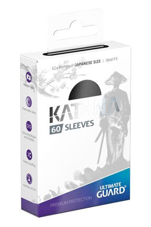 60 KATANA SLEEVES JAPANESE SIZE - BLACK